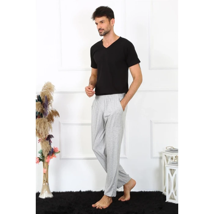 Giyim Erkek Pamuk Gri Tek Alt Pijama