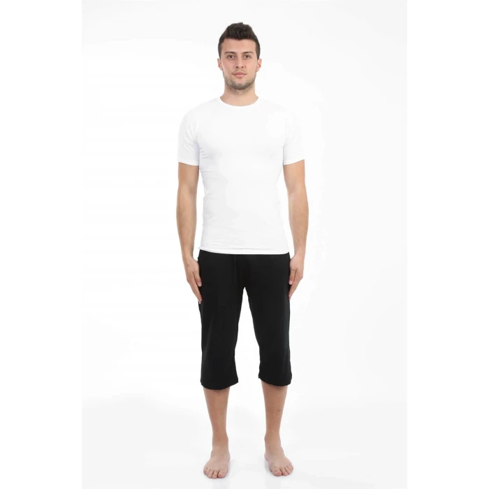Giyim Erkek Pamuk Kapri Siyah