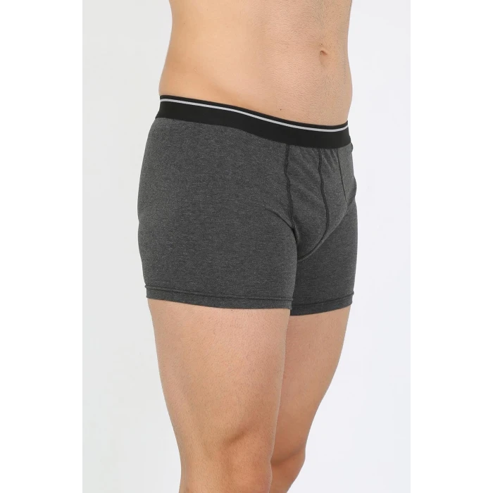 Giyim Erkek Pamuk Likralı Boxer Antrasit
