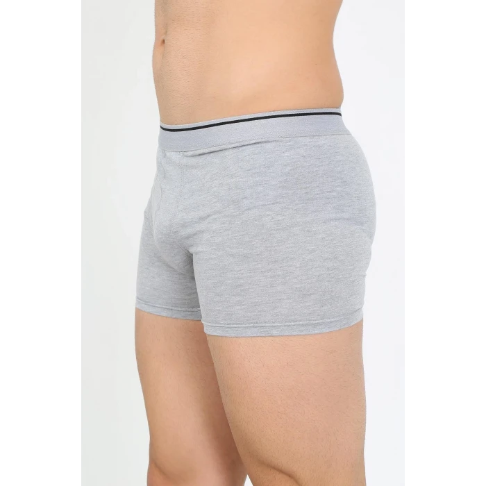 Giyim Erkek Pamuk Likralı Boxer Gri