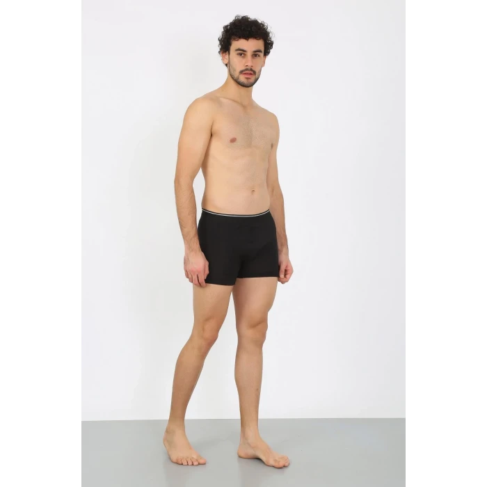 Giyim Erkek Pamuk Likralı Boxer Siyah