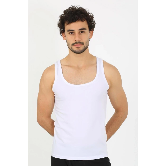 Giyim Erkek Penye Beyaz Atlet