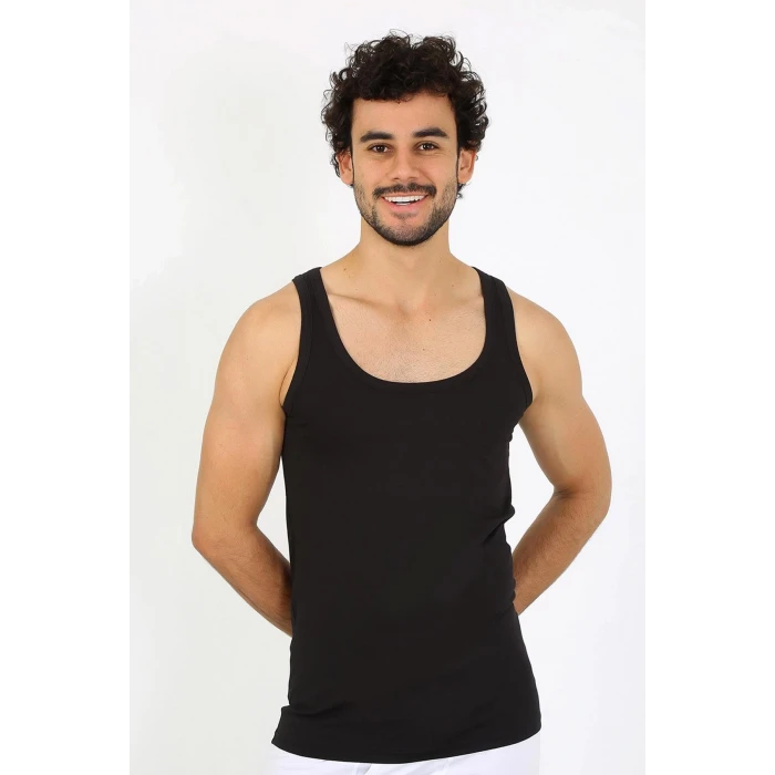 Giyim Erkek Penye Siyah Atlet