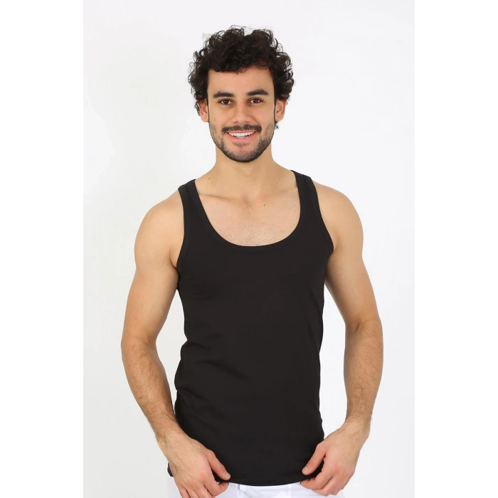 Giyim Erkek Penye Siyah Atlet