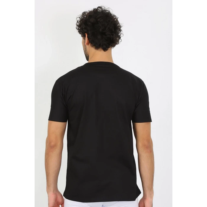 Giyim Erkek Sıfır Yaka Siyah Penye Atlet