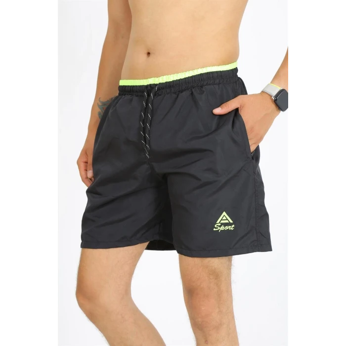 Giyim Erkek Siyah Deniz Şortu