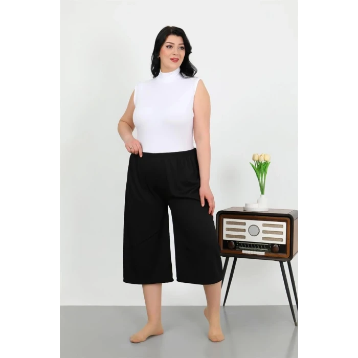 Giyim Kadın Büyük Beden Bürümcük Kapri