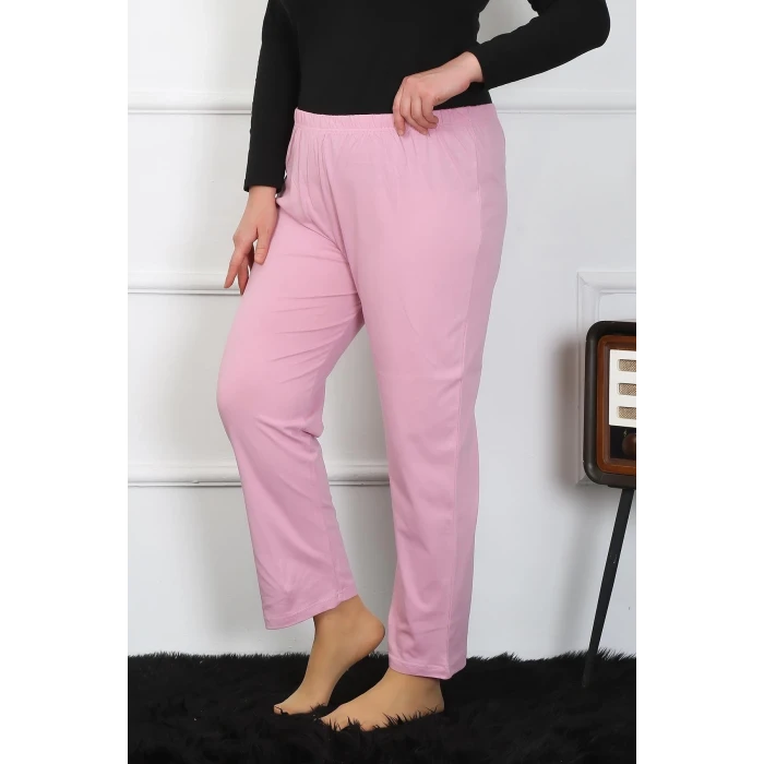 Giyim Kadın Büyük Beden Pembe Tek Alt Pijama