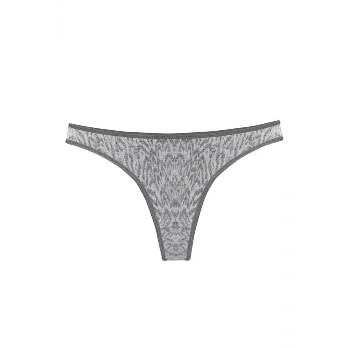 Giyim Kadın Gri Zebra Desenli 2li Tanga Slip