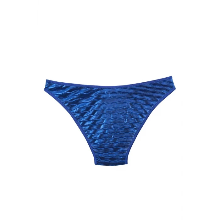 Giyim Kadın Mavi Dalga Desenli Parlak 2li Slip