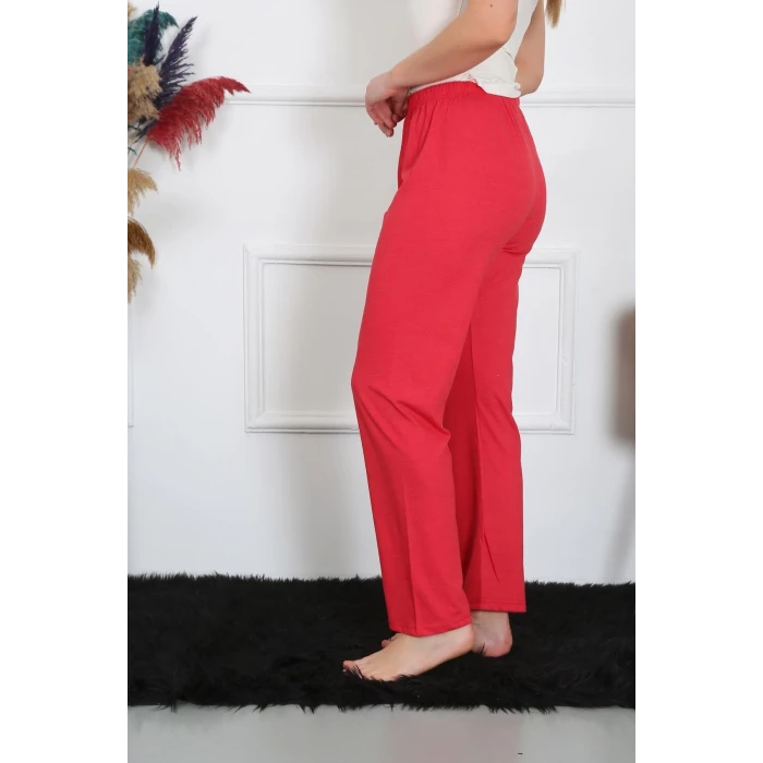 Giyim Kadın Pamuk Penye Tek Alt Pijama Mercan