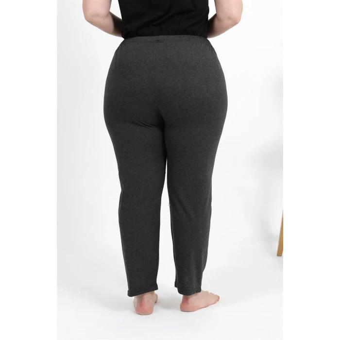Giyim Kadın Pamuklu Büyük Beden Alt Pijama Antrasit