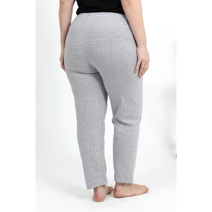Giyim Kadın Pamuklu Büyük Beden Alt Pijama Gri