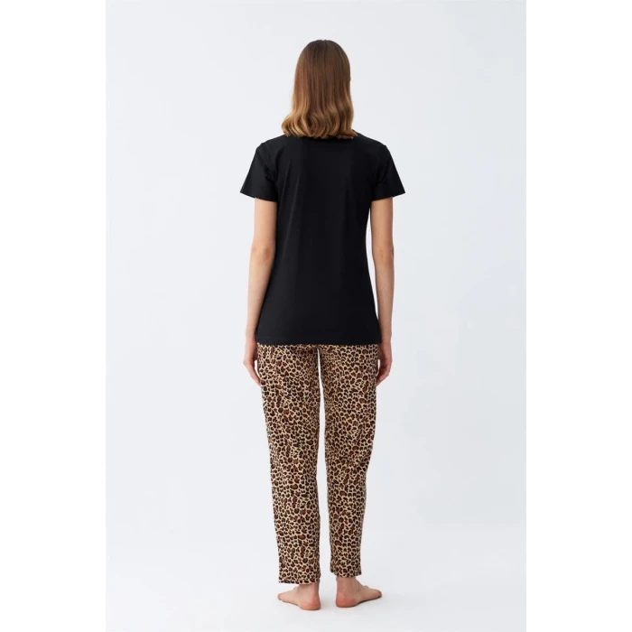 Giyim Kadın Penye Kısa Kol Pijama Takım 4128