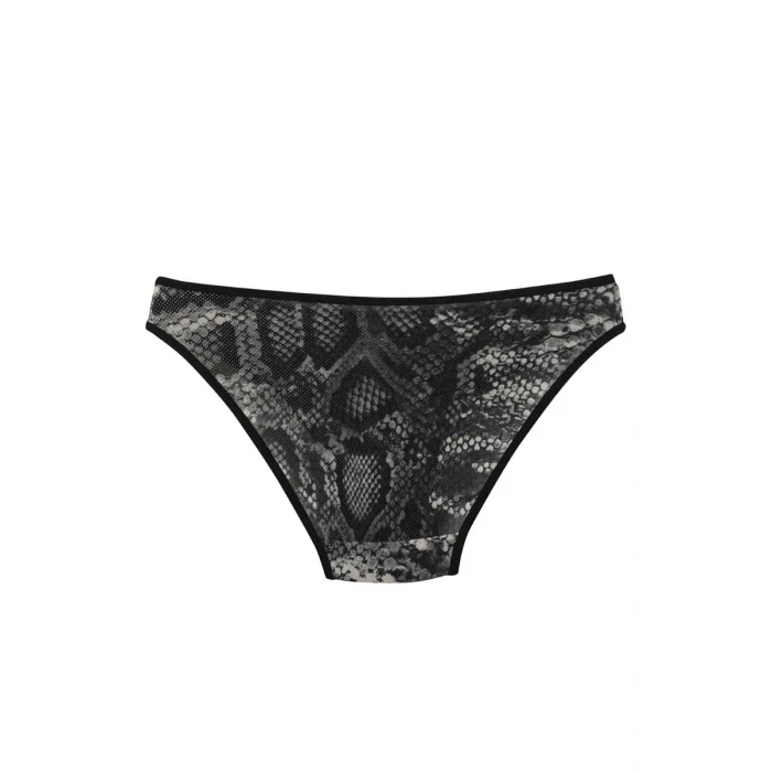 Giyim Kadın Siyah Yılan Desenli 2li Slip