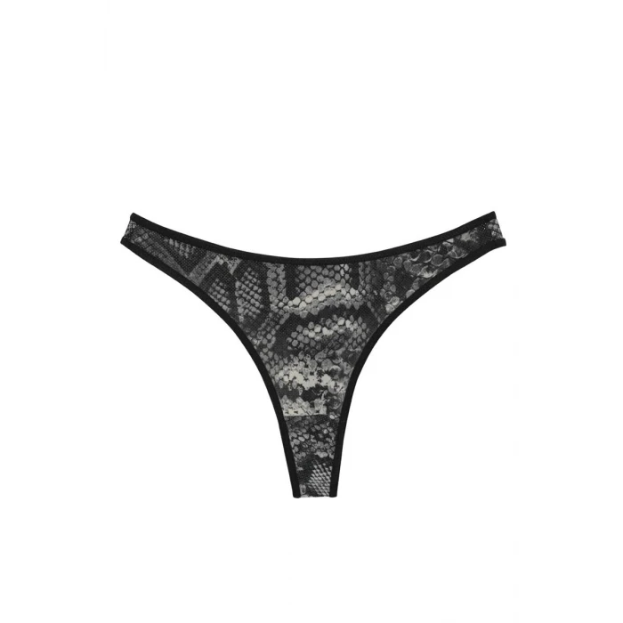 Giyim Kadın Siyah Yılan Desenli 2li Tanga Slip