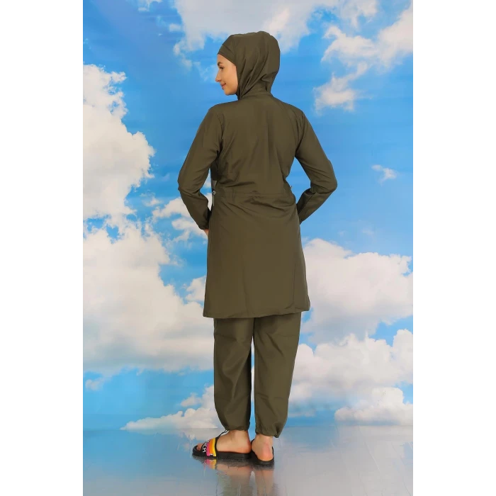 Giyim Kadın Tam Tesettür Mayo Haki