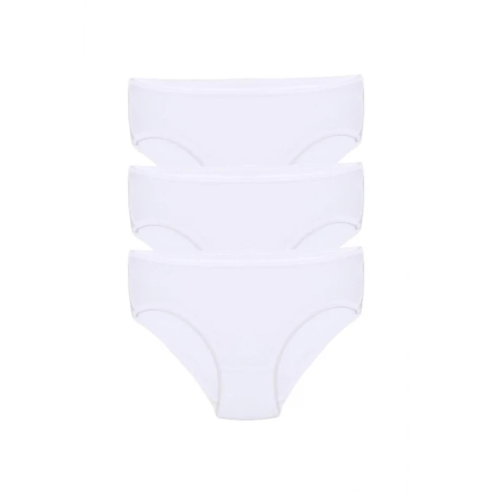 Giyim Kız Çocuk 3lü Beyaz Külot