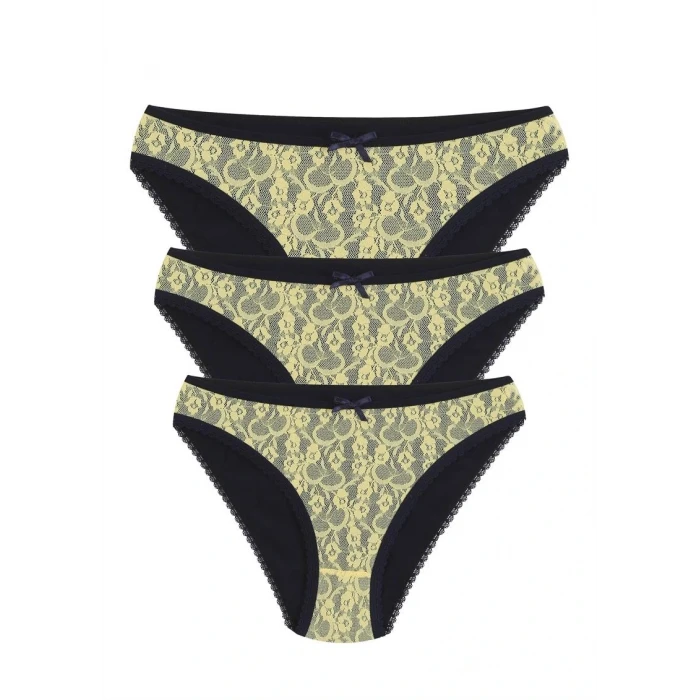 Giyim Pamuklu 3lü Külot Lacivert