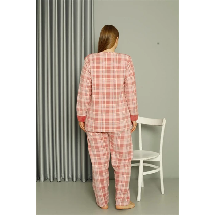 Giyim Polar Kadın Büyük Beden Pudra Pijama Takımı