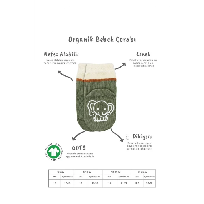 Hayvan Figür Kaymaz Kız Soket Çorap 2li  Nil