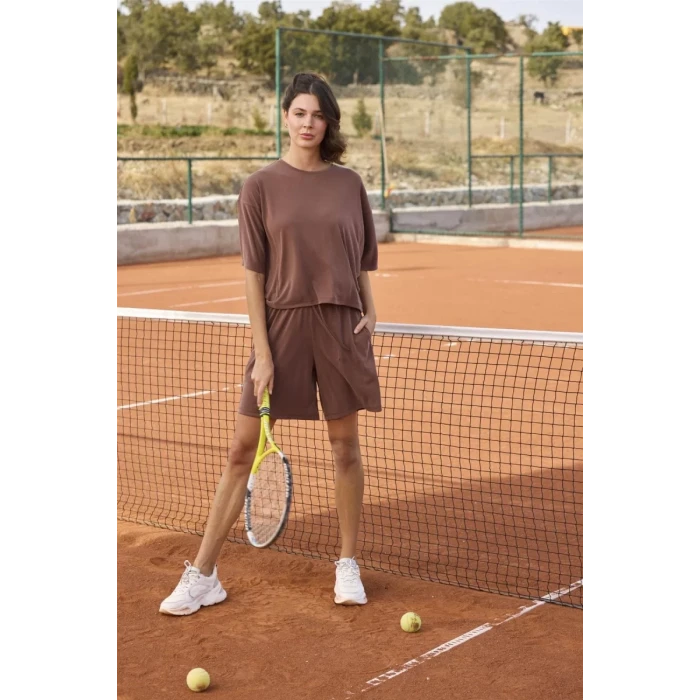 Kısa Kollu Bisiklet Yaka Alt Üst Takım