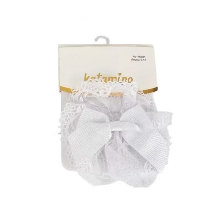 Kurdele Popo Aks. Kız Bebek Külotlu Çorap  Asorti