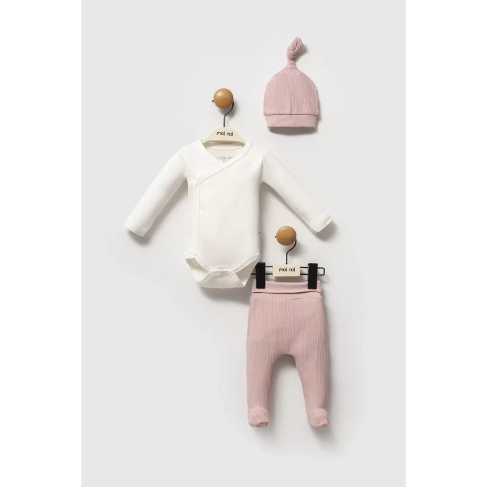 Moi Noi Şapkalı Badi Pantolon Takım Mnb5345 Mürdüm