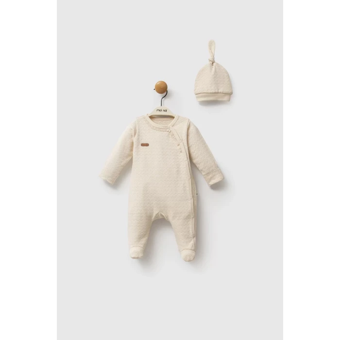 Moi Noi Şapkalı Tulum Mnb1248 Bej