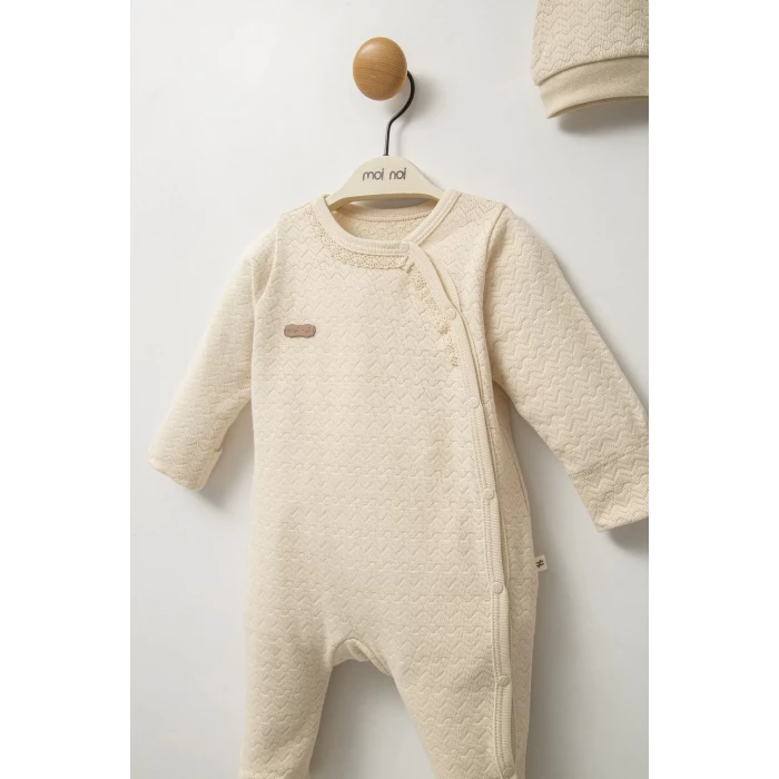 Moi Noi Şapkalı Tulum Mnb1248 Bej