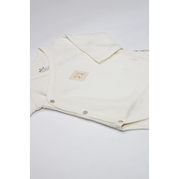 Organic Modal Flying Balloons Kruvaze Uzun Kol Body Bs17121 Ekru