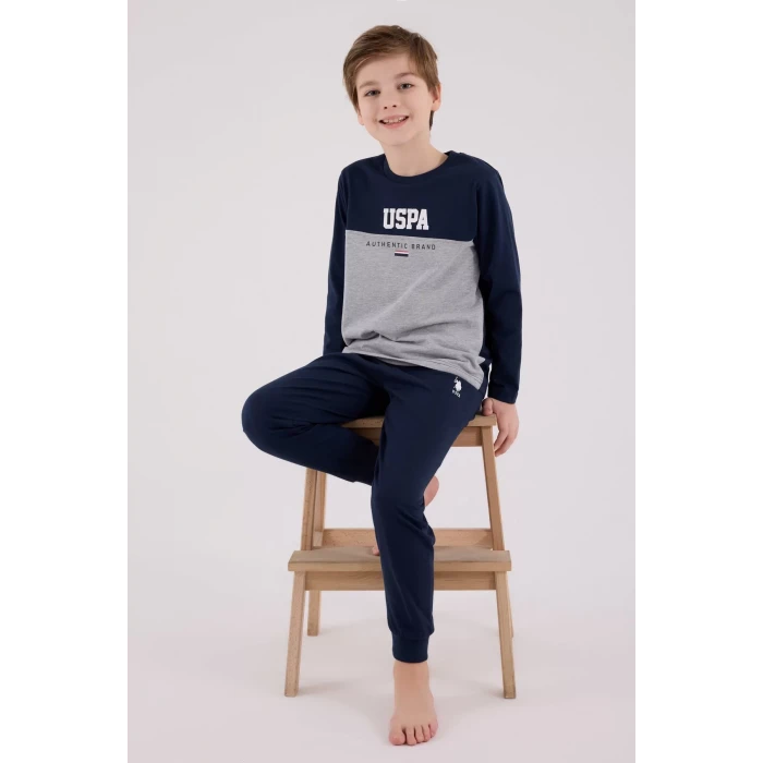 U.s. Polo Assn Uzun Kol Pijama Takım Us2220-4 Lacivert