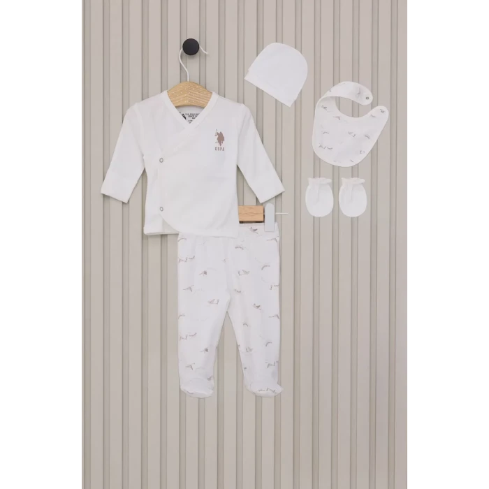 U.s Polo Bebek 5li Hatane Çıkış Seti Usb2017 Krem
