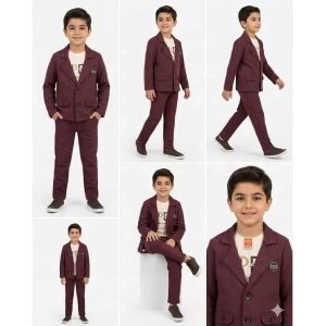 2-9 Yaş Jagger Kumaş 3 Parça Çocuk Takımı