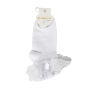 Ada Aks. Soket Çorap  Beyaz