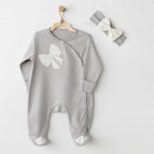 Baby Bow Bliss Tulum Takım Grey