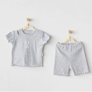 Basic 2li Takım Grey Melange