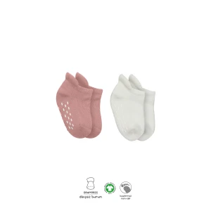 Bistyle 2li Altı Havlu Sneakers Kaymaz Çorap 20501 Ekru Pudra