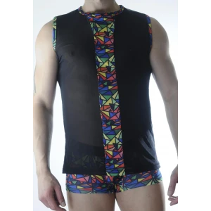 Erkek Transparan Renki Atlet Boxer Takımı