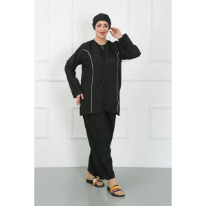 Giyim Büyük Beden Tesettür Büyük Mayo Siyah