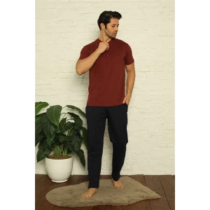 Giyim Erkek Bordo 3lü Pijama Takım Bordo