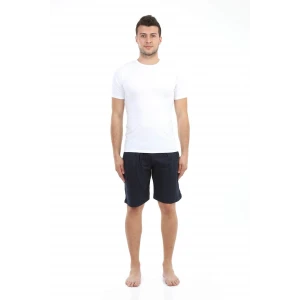 Giyim Erkek Cepli Pamuk Şort Lacivert