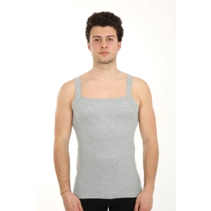 Giyim Erkek Kalın Askılı Likralı Atlet Gri