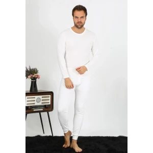 Giyim Erkek Pamuk Ekru İçlik Takım