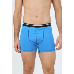 Giyim Erkek Pamuk Likralı Boxer Mavi