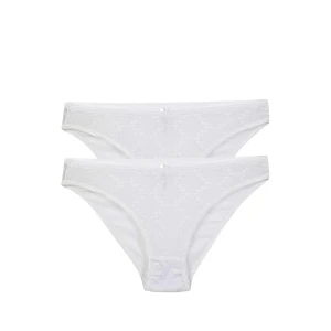 Giyim Kadın Beyaz Desenli 2li Slip