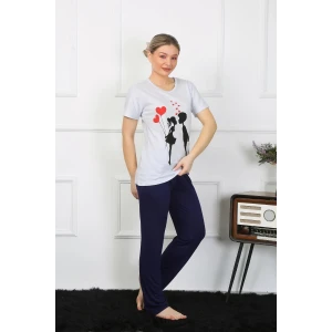 Giyim Kadın Kısa Kol Penye Pİjama Takımı