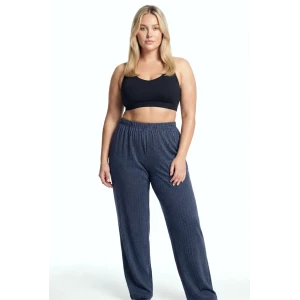 Giyim Kadın Lacivert Büyük Beden Cepli Pijama Altı Rahat Kesim Esnek Bel Günlük Ev Giyim Alt