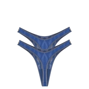 Giyim Kadın Lacivert Payet Detaylı 2li Tanga Slip