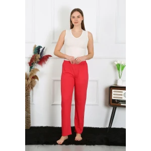 Giyim Kadın Pamuk Penye Tek Alt Pijama Mercan